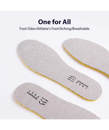 Wonderfeet Economy Copper Fabric Shoe Inserts for Foot Odor Removal - Men & Women | Breathable Insoles for Comfort - Size M 8-10.5 Women's/7-9.5 Men's - Buy Online on GoSupps.com