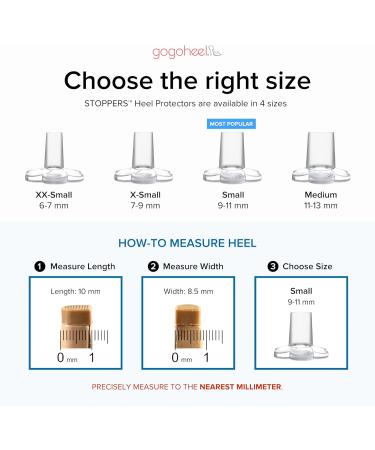 GoGoHeel STOPPERS Heel Protectors - Prevent Grass Sinking | 4 Size Set | Clear - Ideal for Outdoor Events - Buy Online on GoSupps.com