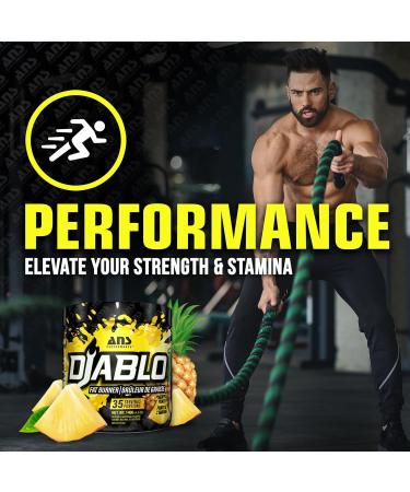 ANS Performance Diablo (35 Servings 4.9 oz) - Energy Powder for Elevated Strength & Stamina - With Added Kinetq Garcinia L Carnitine - Thermogenic Formula - Delicious Flavours (Pineapple Punch) - Buy Online on GoSupps.com