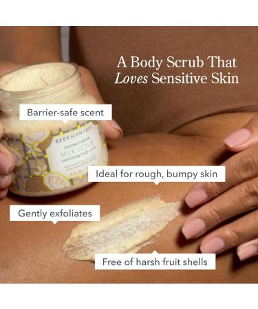 Beekman 1802 Coconut Cream Exfoliating Milk Body Scrub - 8.0 fl oz - Smooths Skin & Evens Out Tone - With Goat Milk & Jojoba Beads - Skin Barrier & Biome Safe - Good for Sensitive Skin - Cruelty Free - Buy Online on GoSupps.com