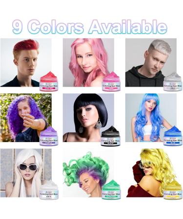  Zoxpm Washable Hair Dye 220g Temporary Hair Dye Hair Wax Color Washable Hair Color Wax for Men and Women Party Festival Cosplay Halloween (White 120g) - Buy Online on GoSupps.com
