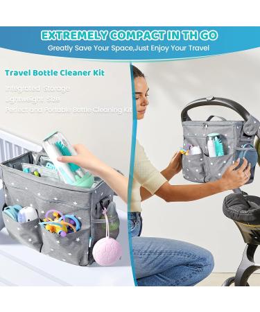 Orzbow Electric Baby Bottle Brush Set - Portable UV Sterilizer Nipple Brush & Draining Stand - Perfect for Clean Baby Bottles | Buy Now - Buy Online on GoSupps.com