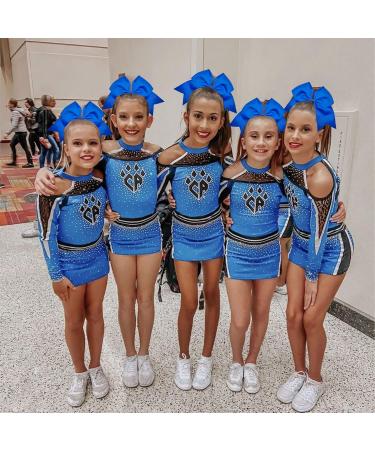 Niuhong Hair Tie - 4 Pieces Bow Hair Loops Large Colorful Bows Cheerleading Girls Accessory Blue (20.3 cm) - Buy Online on GoSupps.com
