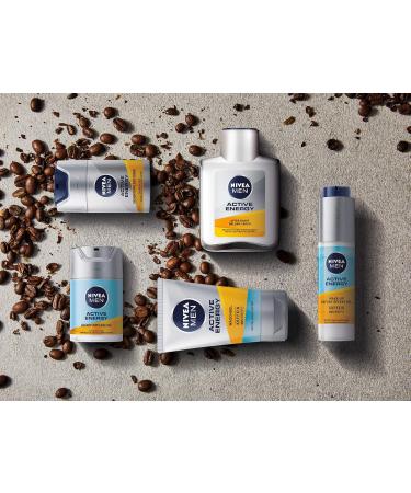 NIVEA MEN Active Energy Wash Gel (100 ml) Cleansing Gel with Caffeine from 100% Natural Source Refreshing and Thorough Facial Cleansing - Buy Online on GoSupps.com