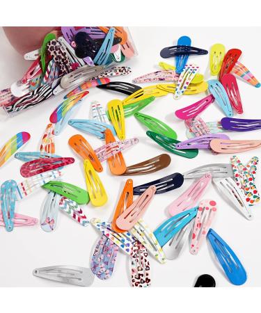 120 Pcs 2 Inch Metal Barrettes Snap Hair Clips - Cute Candy Color Hair Pins for Girls, Teens, and Women - 40 Assorted Colors - Perfect for Birthday Party Gifts - Buy Online on GoSupps.com