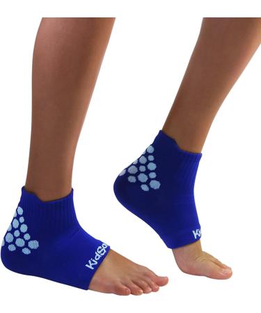 KidSole RX Gel Sports Sock for Kids | Heel Sensitivity from Severs Disease & Plantar Fasciitis | Blue, Kid's 2-7 - Buy Online on GoSupps.com