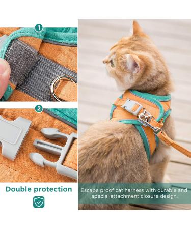 Shop Geeric Cat Dishes & Escape Proof Harness Set | Adjustable Dishes & Leashes for Small Cats - Reflective Stripes - International Shipping Available - Buy Online on GoSupps.com