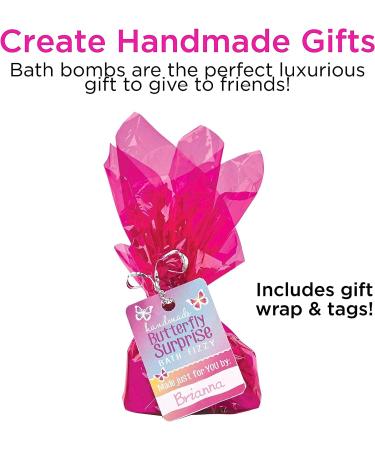 Creativity for Kids Butterfly Surprise Bath Fizzies - DIY Bath Bomb Kit (Makes 6) - Buy Online on GoSupps.com