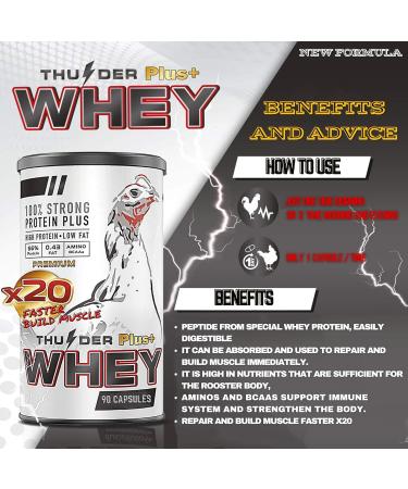 Rooster Booster Faster X3 - 90 Capsules| Premium Whey Protein & Vitamins | Health Supplement for Muscle Gain & Strong Hens | International Shipping - Buy Online on GoSupps.com