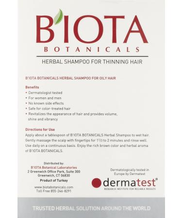 Biota Botanicals Advanced Herbal Care Shampoo - Oily Care Formula for Healthy Hair | Buy Internationally - Buy Online on GoSupps.com