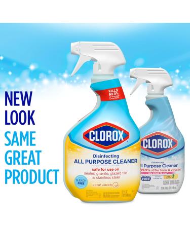 Clorox Disinfecting All Purpose Cleaner - Kills 99.9% of Bacteria & Viruses Bleach Free Crisp Lemon Scent - 32 oz - Buy Now for International Shipping - Buy Online on GoSupps.com