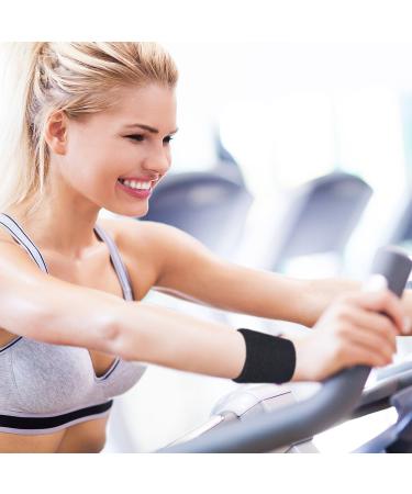 Bememo 12 Pack Cotton Sweatbands Sports Wristband for Men and Women - Ideal for Tennis, Basketball, Running, Gym - Black - Buy Online on GoSupps.com