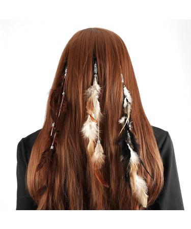 MWOOT 6Pcs Boho Feather Hair Clips with Comb - Handmade Festival Hair Accessories for Women - Buy Online on GoSupps.com