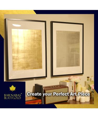 Gold Leaf Gilding Kit - 100 Sheets Imitation Gold & Silver Leaf with Adhesive, Sealer, Gloves, Brushes, and Sanding Tools - Buy Online on GoSupps.com