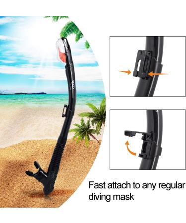 Professional Anti-Fog Pano 3 Window Snorkel Set for Adults - Black - Buy Online on GoSupps.com