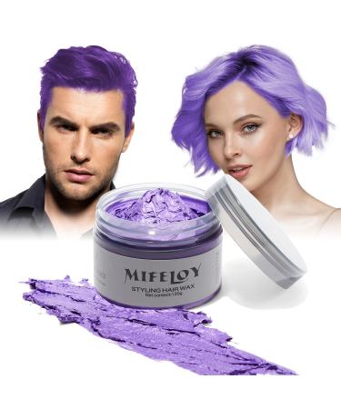 Violet hair tint Temporary hair color 4.23 ounces instant hair cream mud natural hairstyle pomade men women styling hairone wax hair wax for party cosplay halloween