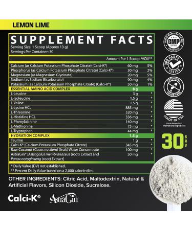 Nutrex Research EAA Hydration | EAAs + BCAA Powder | Muscle Recovery Strength Muscle Building Endurance | 8G Essential Amino Acids + Electrolytes | (Packaging My Vary) 30 Servings (Lemon Lime) - Buy Online on GoSupps.com