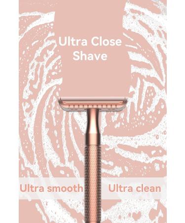 Safety Razor for Men and Women | Double Edge Razor Blades | Eco-Friendly & Zero Waste | Rose Gold - Buy Online on GoSupps.com