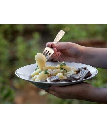 10-Piece Stainless Steel Camping Dish Set with Mesh Bag - Complete Dinnerware Kit for Camping, Backpacking, Hiking - Blue - Buy Online on GoSupps.com
