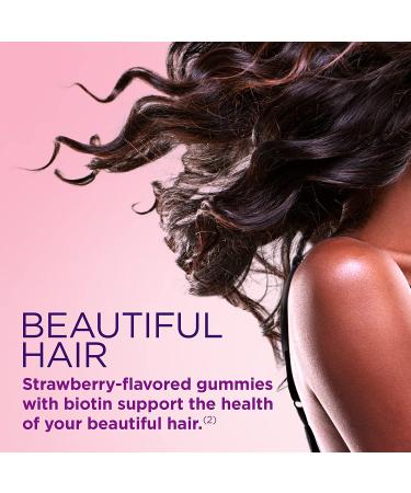Nature's Bounty Hair Skin & Nails Gummies - 2500 mcg Strawberry Flavor, 140 Count - Buy Online on GoSupps.com
