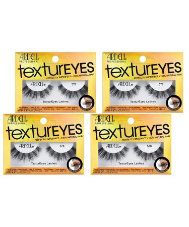 Ardell TexturEyes False Strip Lashes 578 4 Pack 1 Pair (Pack of 4) TexturEyes 578