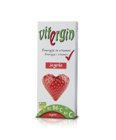 Vitergin Strawberry Vitamin Sweets - Delicious Fruit Enjoyment with 24 Packs (20 Sweets per Pack) - Sweet Sweets for a Healthy Boost!