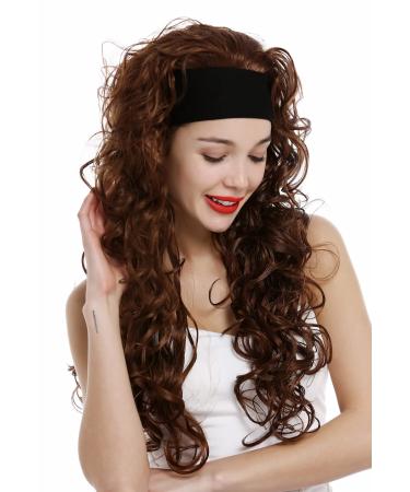 WIG ME UP - VK-27-30 wig ladies wig on headband long curly voluminous copper brown reddish brown
