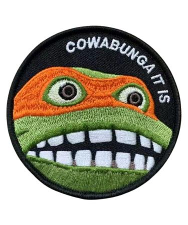 Cowabunga It is Patch, Morale Patches Tactical Funny Embroidered Military Moral for Army Backpacks Gear Hat