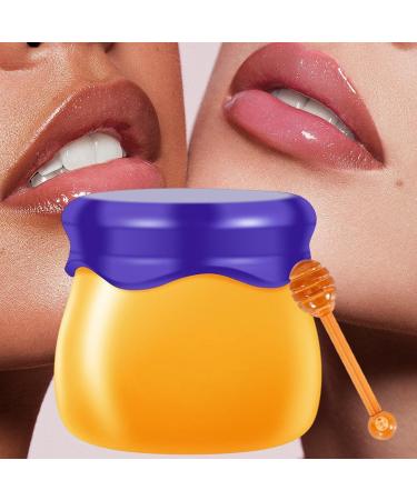 Honey Lip Mask Lip Care Mask Lip Balm 9g Pot Design Lip Masque for Lips Lip Balm Moisturizing Includes Lip Brush Softens Lip Lines 02 - Buy Online on GoSupps.com