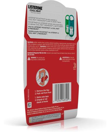 LISTERINE PocketPaks Oral Care Strips Cool Heat 72 ea - Pack of 4 | Fresh Breath Strips - Buy Online on GoSupps.com