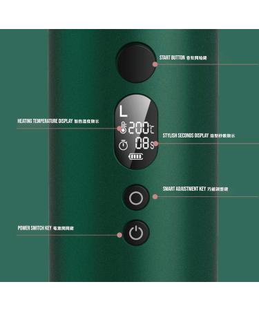 Buy Cordless Automatic Curling Iron - Rechargeable Auto Curler with 5 Temps & Timers LCD Screen Heat Insulation - Perfect for Short & Long Hair - Green Color - Buy Online on GoSupps.com