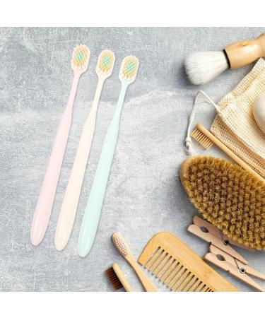 Shop Nolitoy Soft Manual Toothbrushes - 3 Pack Wide Bristles for Sensitive Gums | Eco-Friendly Reusable Tooth Cleaning Tools - Buy Online on GoSupps.com