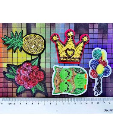 Qingxi Charm 32pcs Sequins Embroidered Patches - DIY Craft Embellishments for Clothes, Hats, Shoes - Assorted Styles - Buy Online on GoSupps.com