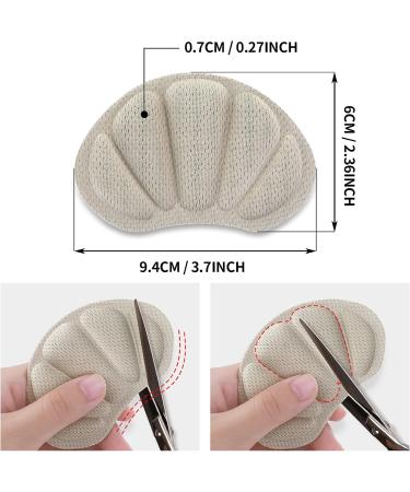Sibba High Heel Pads - 3 Pairs Shoe Cushion Inserts for a Secure Fit, Pain Prevention & Blister Relief - Beige and Black - Women's Heel Grips - Buy Online on GoSupps.com