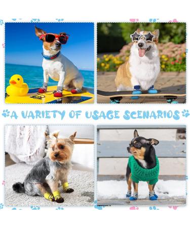 24 Pieces Non Slip Dog Socks for Small Dogs - Indoor Paw Protectors for Hardwood Floors - 6 Styles (Small) - Buy Online on GoSupps.com