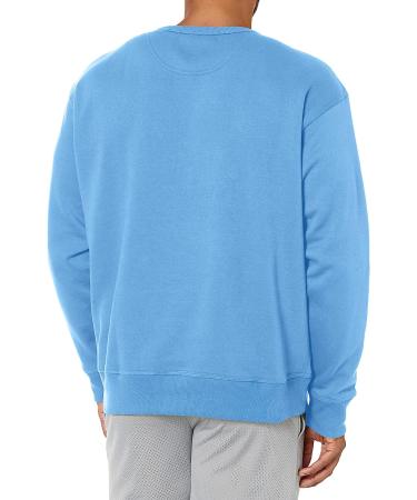 Champion Men's Powerblend Crewneck Sweatshirt - Swiss Blue C Logo - Buy Online on GoSupps.com