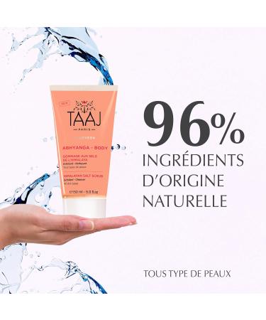 TAAJ | Himalayan Salt Scrub | Detoxifying & Purifying | Soft & Protected Skin | Gently Exfoliates | Remove Dead Cells | Made in France | Vegan | CrueltyFree | 150ml - Buy Online on GoSupps.com