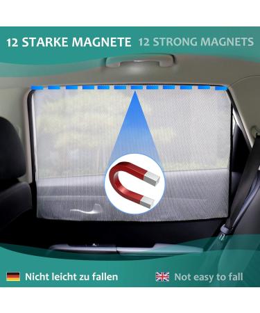 2 PCS Magnetic Car Sun Shades for Baby | One-way Perspective | Installation-free Magnetic Curtain | Rear Side Window Back Seat | 2pcs - Buy Online on GoSupps.com