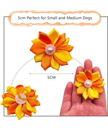 JpGdn 40 PCS Small Dog Hair Bows with Elastic Rubber Bands Handmade Colorful Pet Bow for Small Medium Puppy Doggies Cats Kitten Attachment Grooming Accessories bows with rubber band - Buy Online on GoSupps.com