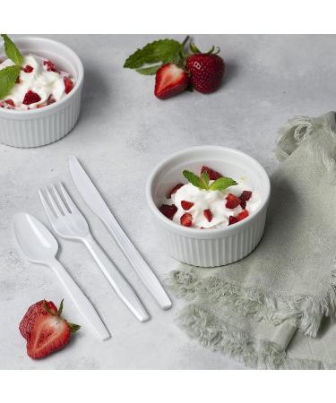 180 Count ZEML White Medium-Weight Disposable Plastic Silverware Cutlery Set - Buy Online on GoSupps.com