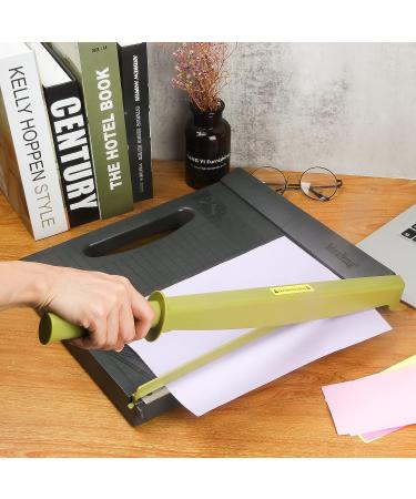 A4 Paper Cutter Guillotine  12" Cut Length  16 Sheets Capacity  Portable Stack Paper Trimmer  Foldable Design for Office Home School Paper Photo Cardstock Label Cutter - Buy Online on GoSupps.com