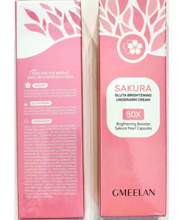 Sakura Gluta Underarm Cream - Japanese Cherry Blossom & Niacinamide for Dark Spots Nourishing & Hydrating 30g - Buy Online on GoSupps.com