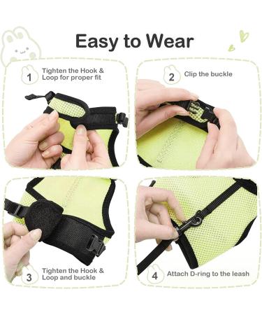 Rabbit Harness Leash Cat Harness and Lead Set Puppy Harness and Lead Set Adjustable Bunny Vests for Small Animal Pets Kittens Guinea Pig Hamster Ferrets Rats Walking (Size:M) - Buy Online on GoSupps.com