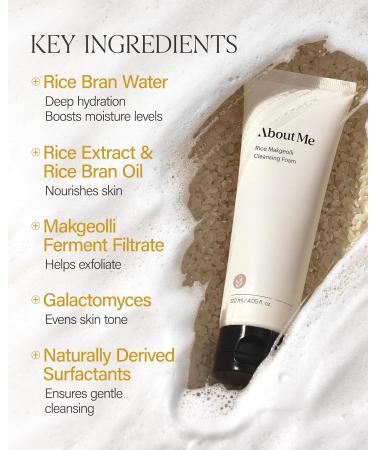 ABOUT ME Rice Makgeolli Skin Softener + About Me Rice Makgeolli Cleansing Foam Bundle - Buy Online on GoSupps.com