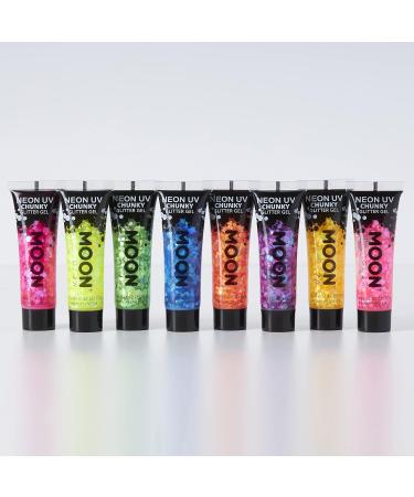 Moon Glow Neon UV Magenta Chunky Glitter Gel - 12ml | Face & Body Glitter - Buy Online on GoSupps.com