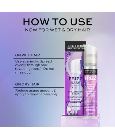 John Frieda Frizz Ease Extra Strength Serum for Frizz-Free Hair Ideal for Thick Coarse Hair (50 mL) - Buy Online on GoSupps.com