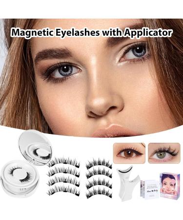 Wlikmjg Magnetic Lashes Kit | Women No Glue False Natural Looking Magnetic Lashes - Magnetic Fake Eyelashes for Dating Wedding - Buy Online on GoSupps.com
