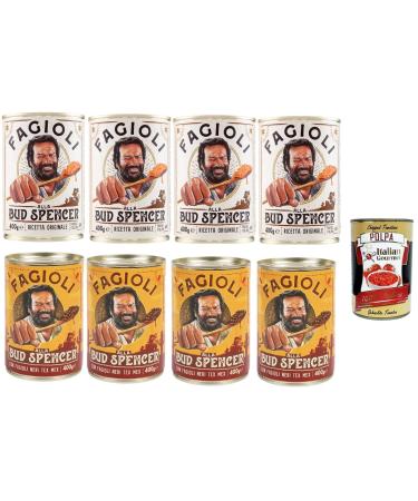 Fagioli alla Bud Spencer Haricots cuisin s en sauce bo te 400 g Recette italienne originale ou Tex-Mex (fagioli neri) Pr ts r chauffer Source de prot ines 8x 400g + Italian Gourmet polpa 400g