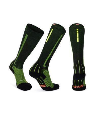 Danish Endurance compression stockings sports compression socks support stockings thrombosis socks 21-26 mmHg for men & women black/yellow 39-42