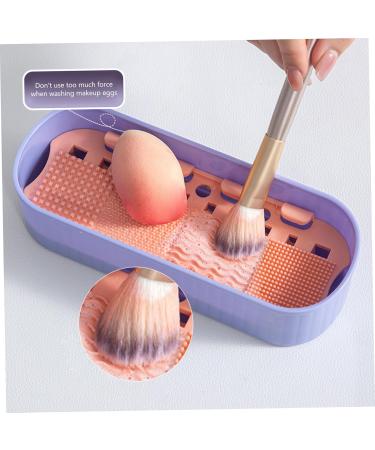 3-in-1 Makeup Brush Cleaner & Organizer with Cleaning Mat - Portable Brush Holder for Easy Cleaning & Drying - Buy Online on GoSupps.com